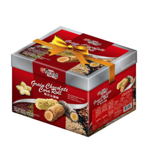 gift box with grain choco roll snacks